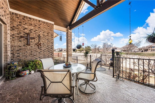 view of patio / terrace with outdoor dining area