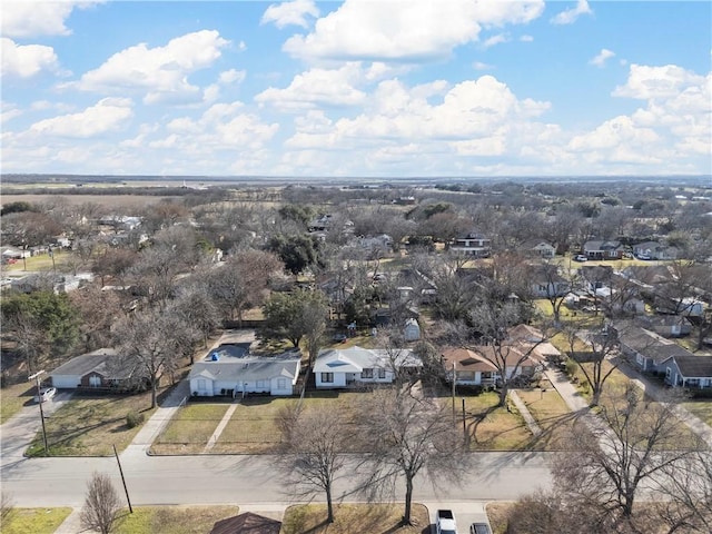 bird's eye view with a residential view