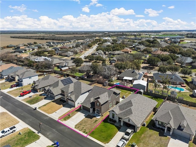 drone / aerial view featuring a residential view