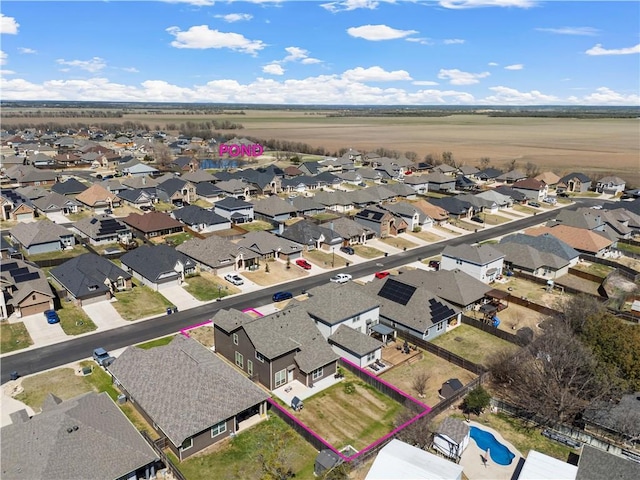 drone / aerial view featuring a residential view