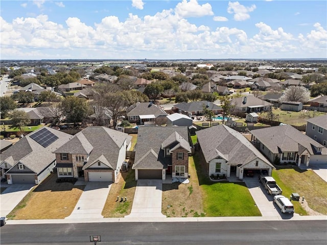 aerial view with a residential view