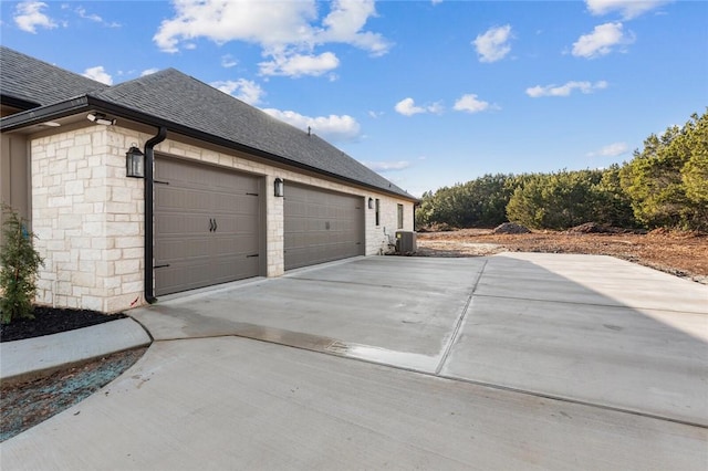 garage featuring central AC