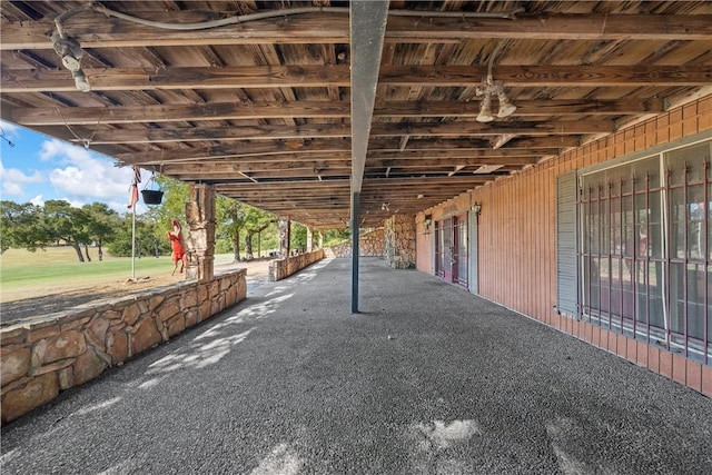 view of horse barn