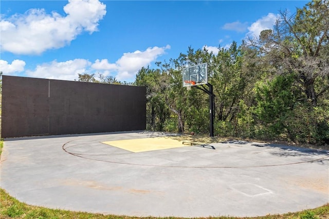 view of basketball court