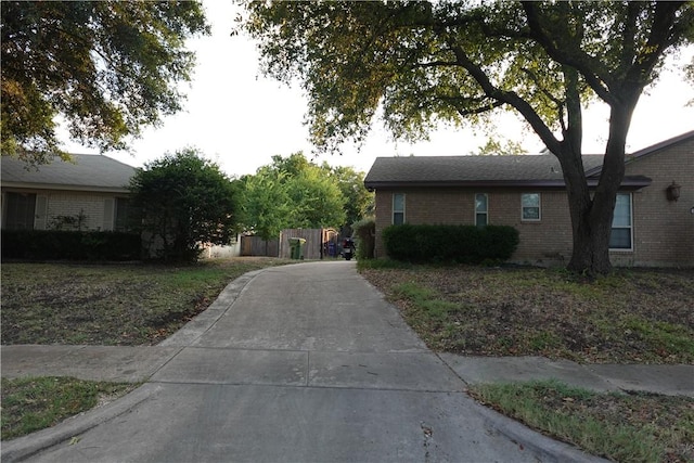 view of single story home