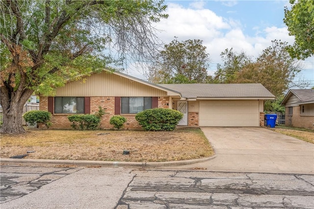 ranch-style home with a garage