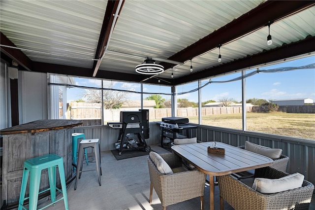 view of sunroom