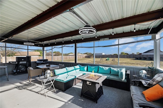 view of sunroom