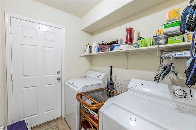 laundry area featuring washer and dryer