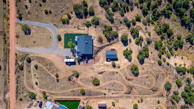 bird's eye view featuring a rural view