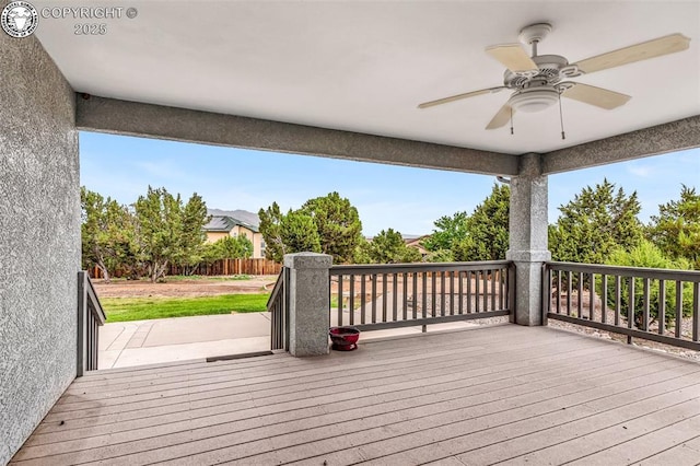 121 Mourning Dove Dr, Canon City, CO 81212 - wooden deck with a ceiling fan