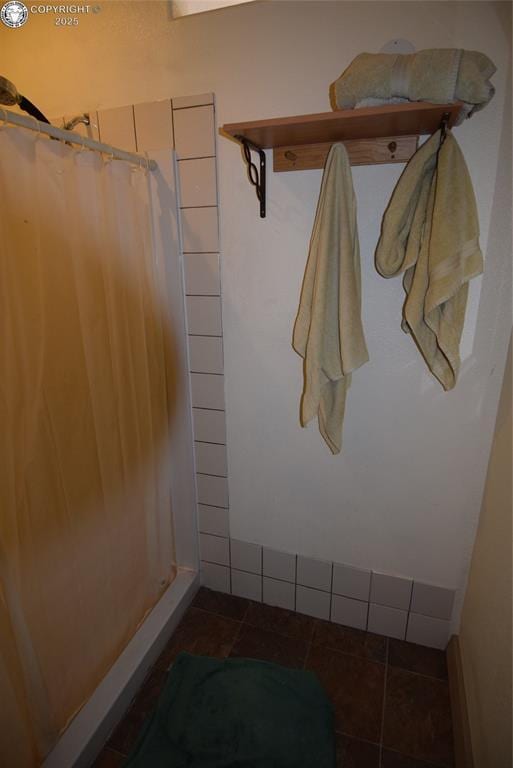 221 Greydene Ave, Canon City, CO 81212 - bathroom featuring a shower stall and tile patterned flooring