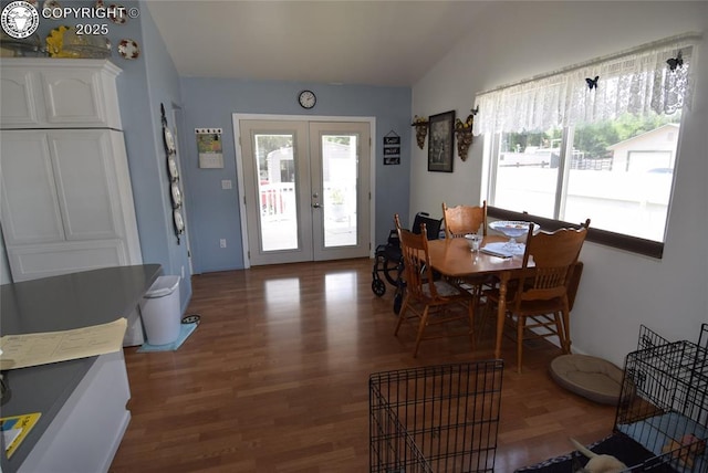 221 Greydene Ave, Canon City, CO 81212 - dining area with french doors, healthy amount of natural light, and wood finished floors