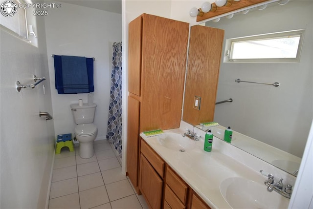 221 Greydene Ave, Canon City, CO 81212 - full bath with tile patterned flooring and double vanity