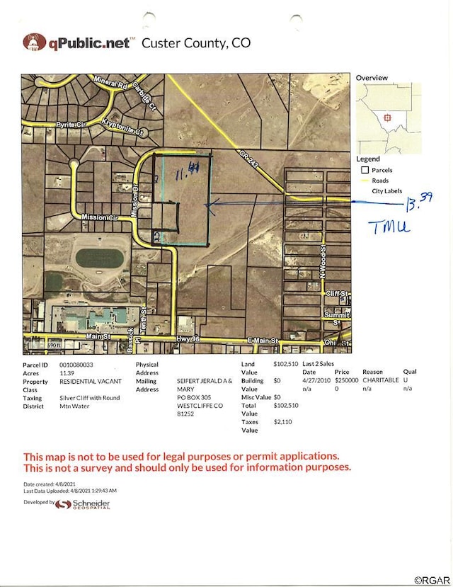 00 Mission Dr, Silver Cliff CO, 81252 land for sale