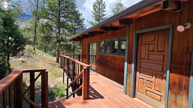 21501 Chalk Creek Dr, Nathrop, CO 81236 - wooden deck featuring stairs