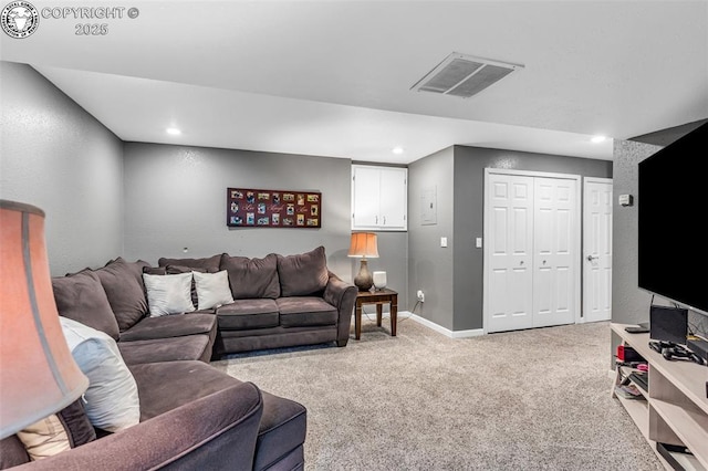 3065 Pear St, Canon City, CO 81212 - carpeted living room with recessed lighting and baseboards