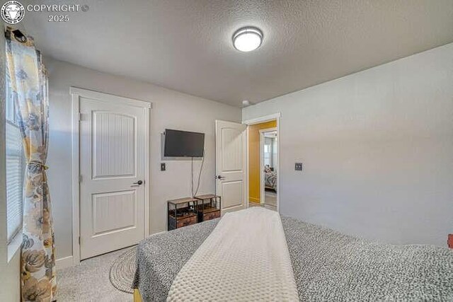 336 Arrowhead Dr, Florence, CO 81226 - carpeted bedroom featuring a textured ceiling