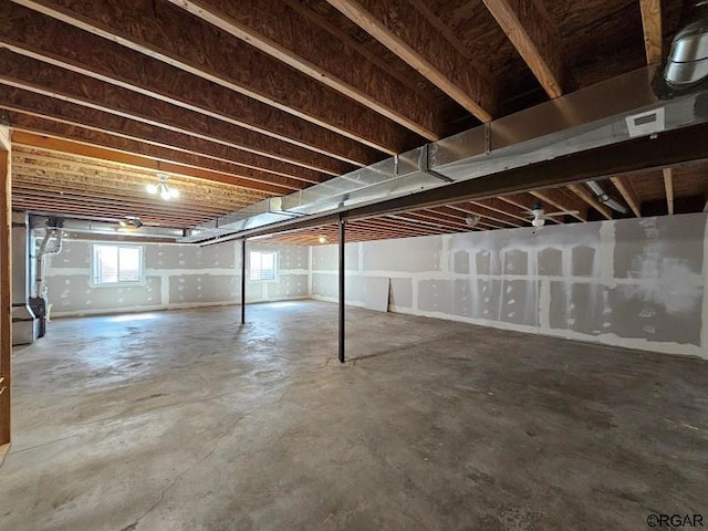 view of basement