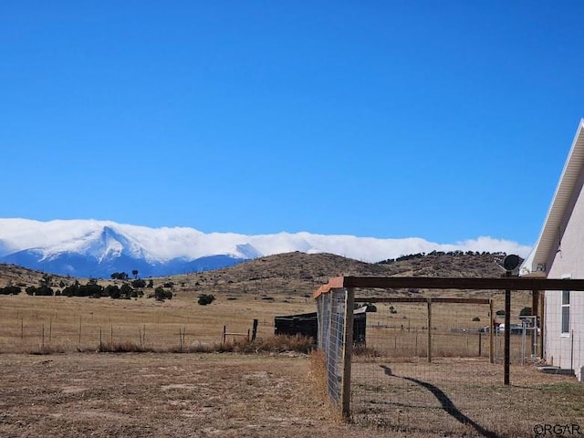 mountain view with a rural view