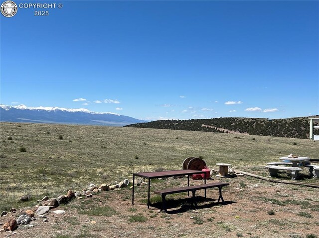 5105 Electric Ave, Westcliffe, CO 81252 - view of yard featuring a mountain view and a rural view