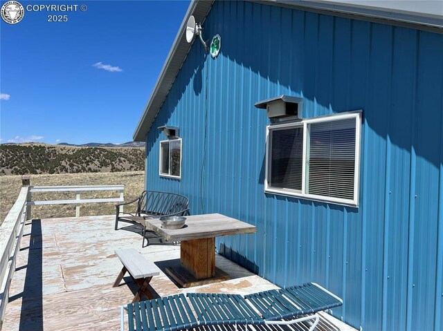 5105 Electric Ave, Westcliffe, CO 81252 - wooden deck featuring a mountain view