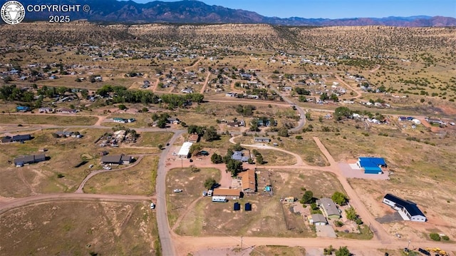 bird's eye view featuring a mountain view