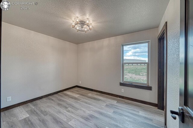 306 Fox Run E, Silver Cliff, CO 81252 - empty room with light wood-type flooring and a textured ceiling
