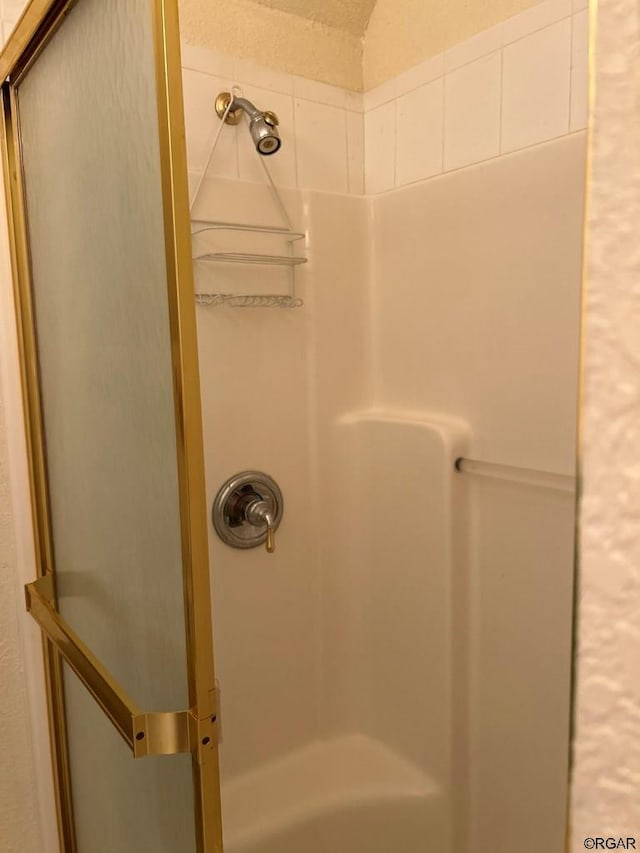 bathroom featuring walk in shower