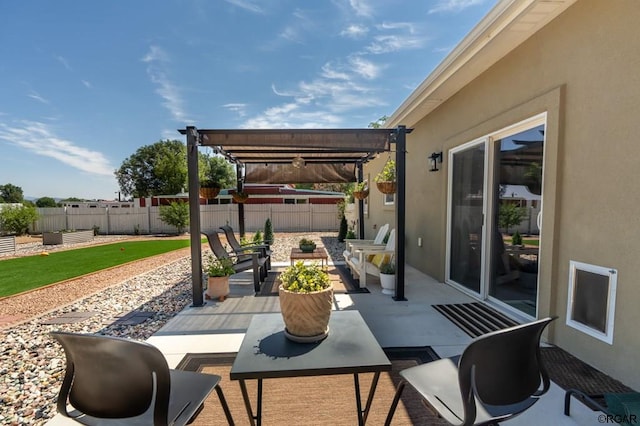 view of patio / terrace with a pergola