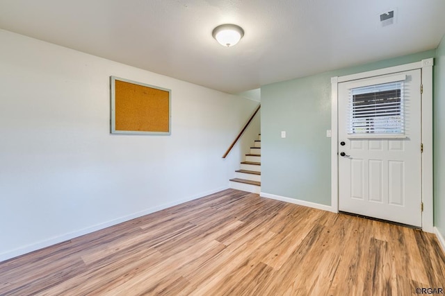 foyer featuring light hardwood / wood-style flooring