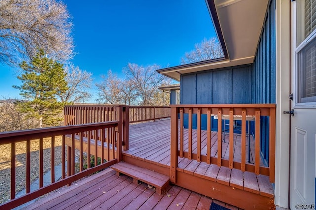 view of wooden terrace