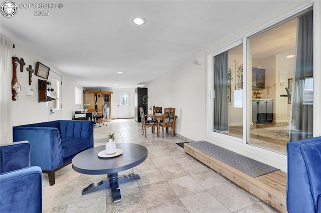 1431 Pine St, Canon City, CO 81212 - living room with light tile patterned floors and recessed lighting