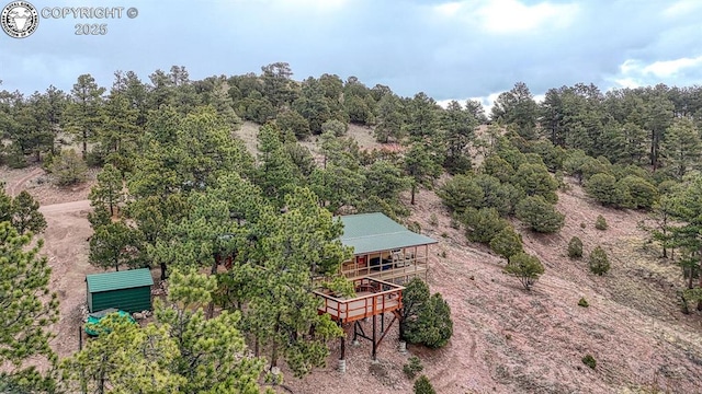 421 Bull Domingo Ln, Westcliffe, CO 81252 - aerial view of a heavily wooded area