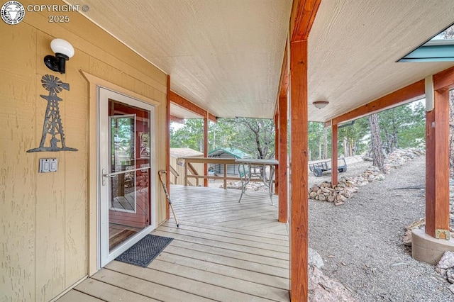 421 Bull Domingo Ln, Westcliffe, CO 81252 - view of wooden terrace