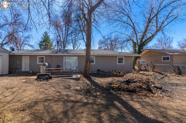 view of rear view of property