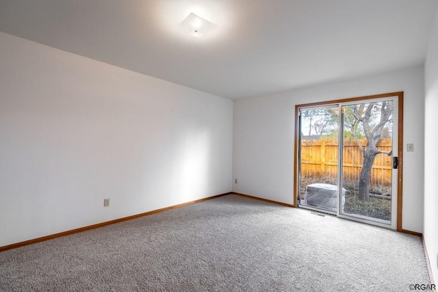 view of carpeted empty room