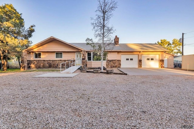 ranch-style house with a garage