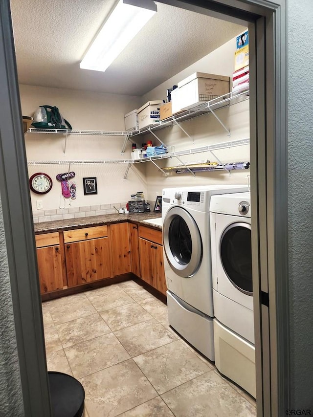 1381 3rd St, Penrose, CO 81240 - washroom featuring a textured ceiling and independent washer and dryer