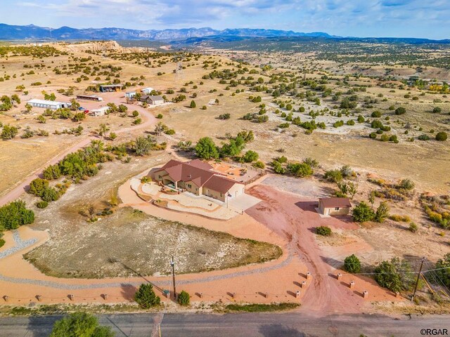 1381 3rd St, Penrose, CO 81240 - birds eye view of property featuring a mountain view