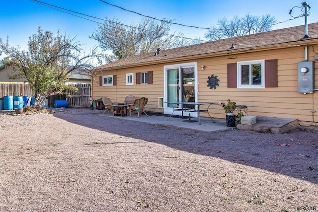 rear view of house featuring a patio area