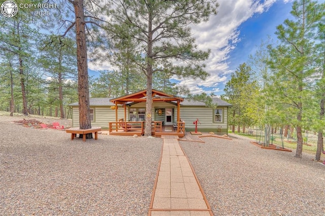 575 Wykagyl Rd, Westcliffe, CO 81252 - manufactured / mobile home with a wooden deck