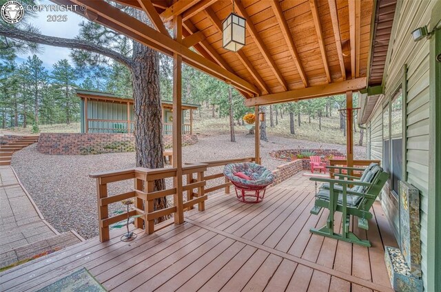 575 Wykagyl Rd, Westcliffe, CO 81252 - view of deck