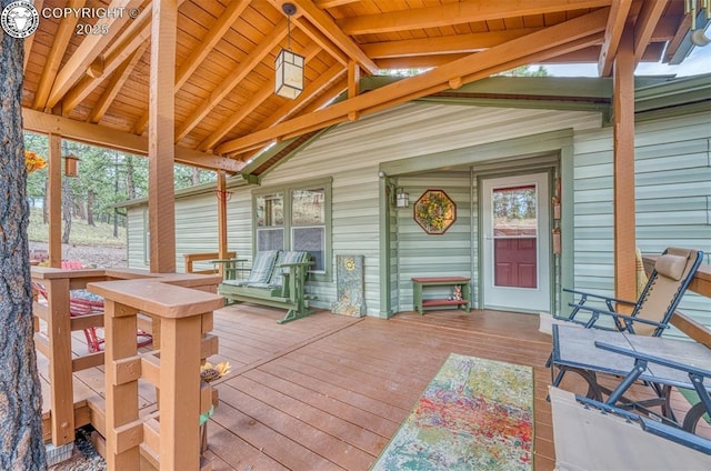 575 Wykagyl Rd, Westcliffe, CO 81252 - view of wooden deck