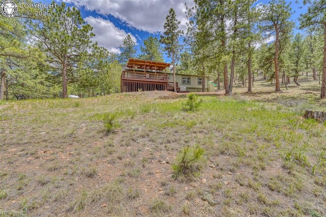 575 Wykagyl Rd, Westcliffe, CO 81252 - view of yard with a wooden deck