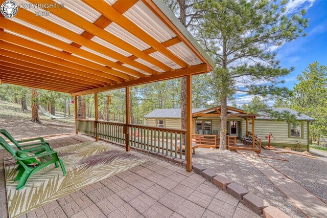 575 Wykagyl Rd, Westcliffe, CO 81252 - view of patio with a wooden deck