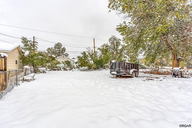 view of snowy yard