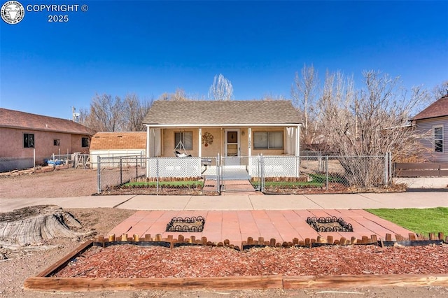 view of front of home featuring covered porch