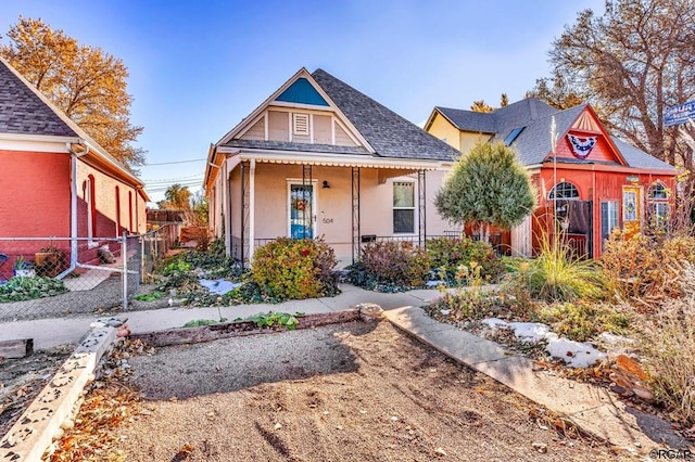 view of front of home featuring covered porch