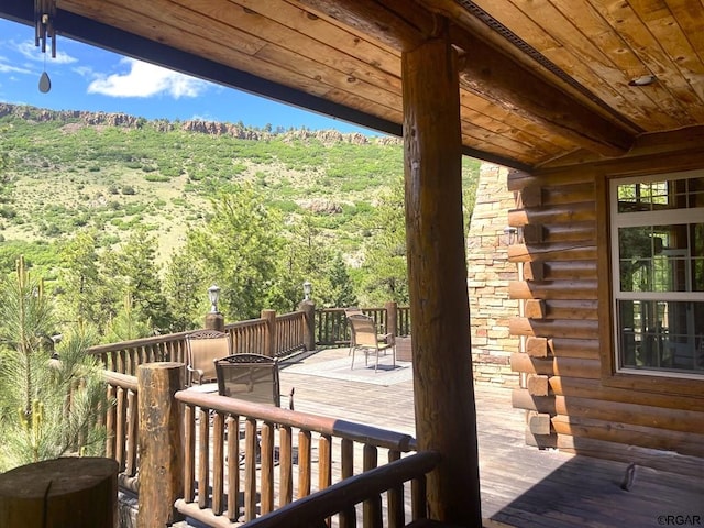 view of wooden terrace